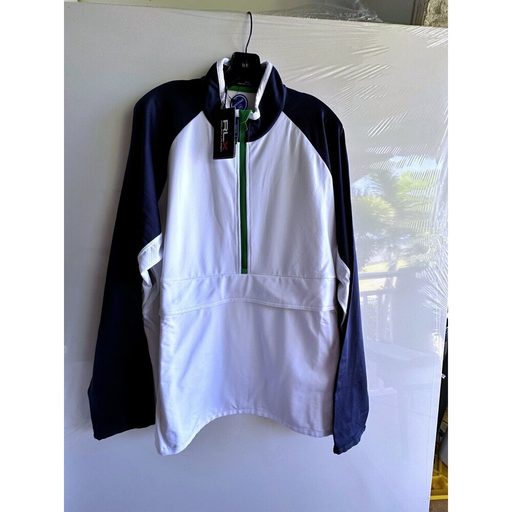 NWT RLX RALPH LAUREN MEN'S GOLF SWEATER XL MOCK NECK HALF ZIP